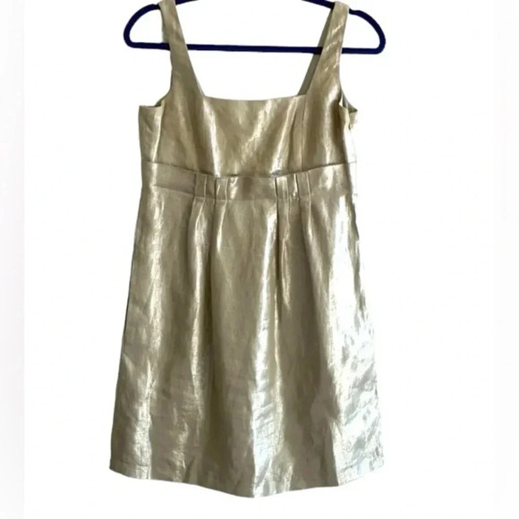 Kenneth Cole Reaction sleeveless dress Beige/gold Women’s size 2 Cocktail - Picture 1 of 10
